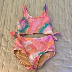 NWOT Crewcuts Kids Tie-Dye One Piece - Pink, Orange, Blue